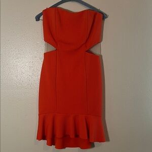 Elegant Red Strapless Dress